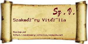 Szakmáry Vitália névjegykártya